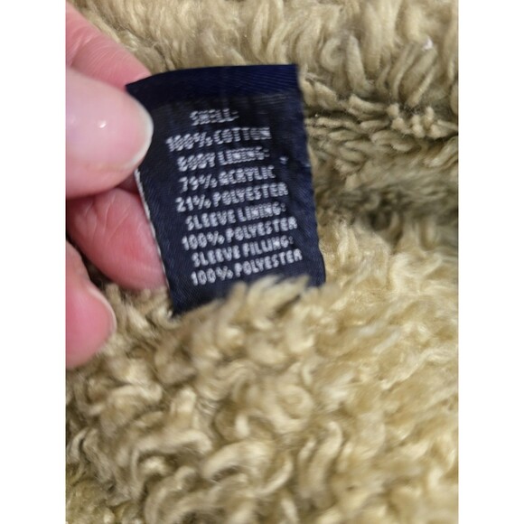 GAP Vintage 2003 Sherpa Lined Denim Jacket Women’s Medium • Band Collar Western - Picture 6 of 13